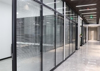 paredes de vidrio de la sala de conferencias de 80m m, división de cristal con el marco de aluminio