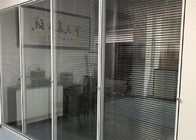 División de cristal de aluminio de la oficina del ODM del OEM con la puerta de cristal de la oficina de las persianas