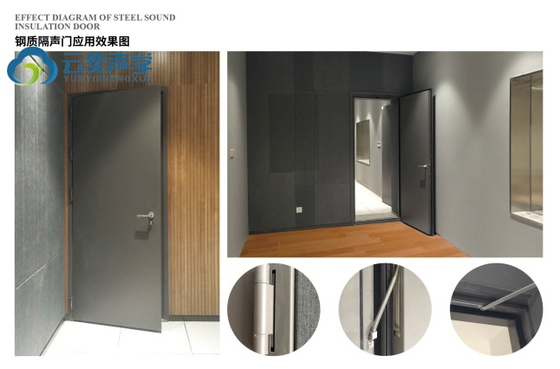 Puerta de entrada de metal interior personalizable puerta insonorizada puerta aislante del sonido puerta