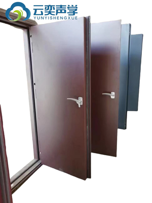 Ventana de vidrio gris puerta de acero antirrudación insonorización puertas metálicas para laboratorio