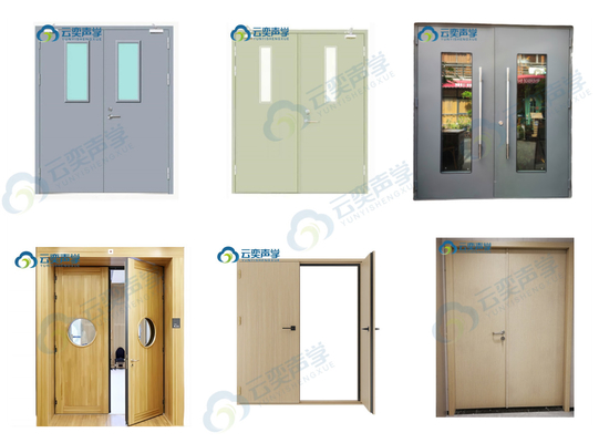 Venta al por mayor Puerta insonorizada de acero 40DB Puerta incineradora Puerta doble
