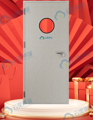 Diseño sencillo Ventana de vidrio personalizable Gris Puertas insonorizadas de acero antirruja