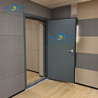 Sala de batería Estudio de música Sala barrera de ruido transparente aislamiento acústico de puerta de vidrio de casa con trampas de bajo Cornernoise Canceling Door STC 45dB