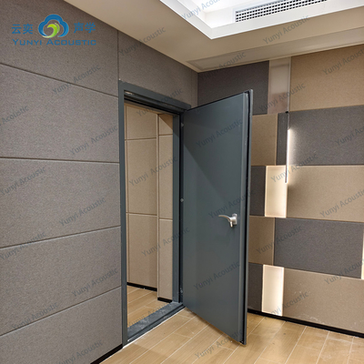 Sala de batería Estudio de música Sala barrera de ruido transparente aislamiento acústico de puerta de vidrio de casa con trampas de bajo Cornernoise Canceling Door STC 45dB