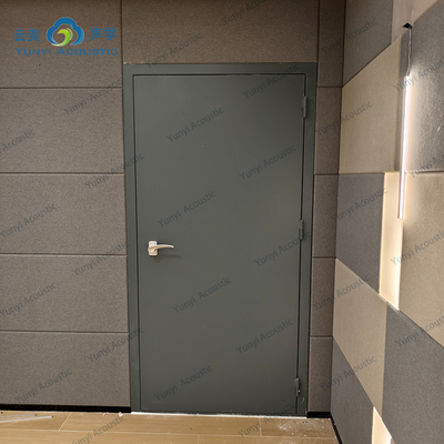 Sala de batería Estudio de música Sala barrera de ruido transparente aislamiento acústico de puerta de vidrio de casa con trampas de bajo Cornernoise Canceling Door STC 45dB
