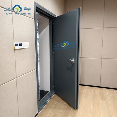 Sala de batería insonorizada Sala de estudio de música barrera de ruido transparente aislamiento acústico puerta de visión de vidrio 60 minutos acústica de hogar a prueba de fuego con trampas de bajo Cornernoise Canceling Door STC 45dB