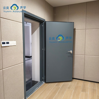 Sala de batería insonorizada Sala de estudio de música barrera de ruido transparente aislamiento acústico puerta de visión de vidrio 60 minutos acústica de hogar a prueba de fuego con trampas de bajo Cornernoise Canceling Door STC 45dB