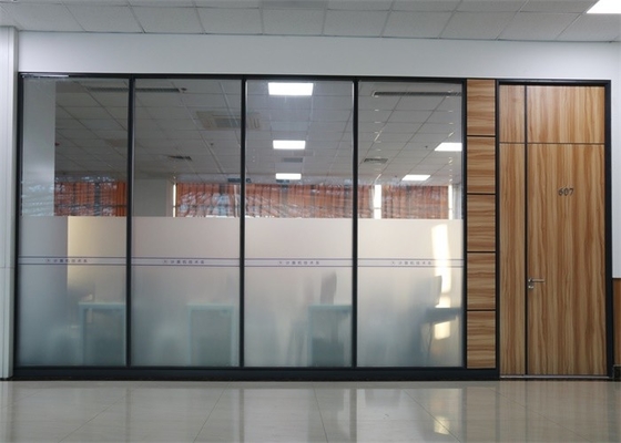 Paredes de división insonoras de vidrio de la oficina para la oficina y la sala de reunión